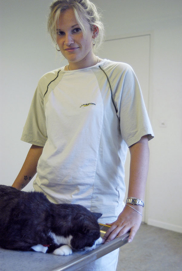 Tierarztpraxis, Foto mit Katze